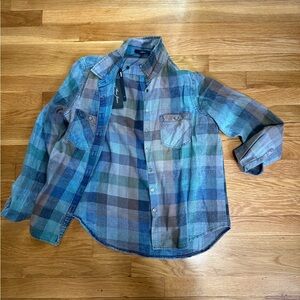 Mavi Pure Indigo Plaid Button-Up Shirt